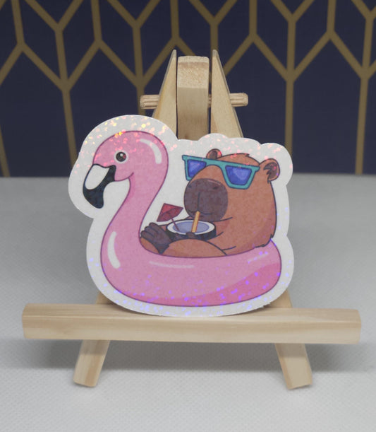 Capybara Floaty Sticker