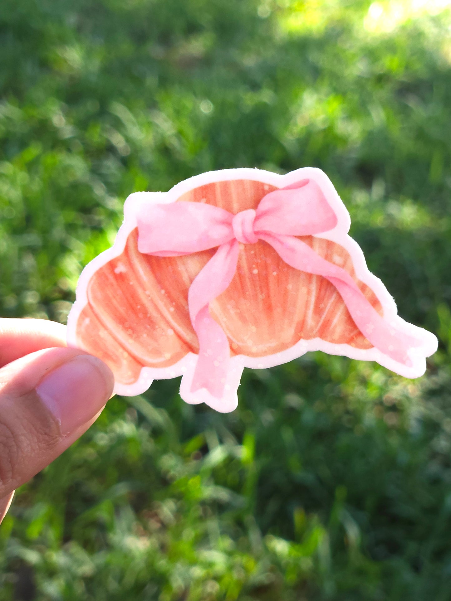 Coquette Croissant Sticker