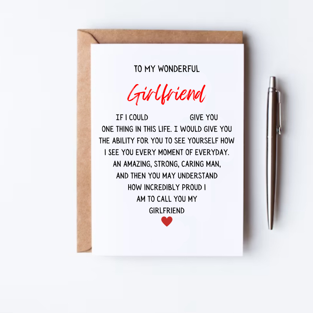 To My Wonderful Girlfriend Greeting Card
