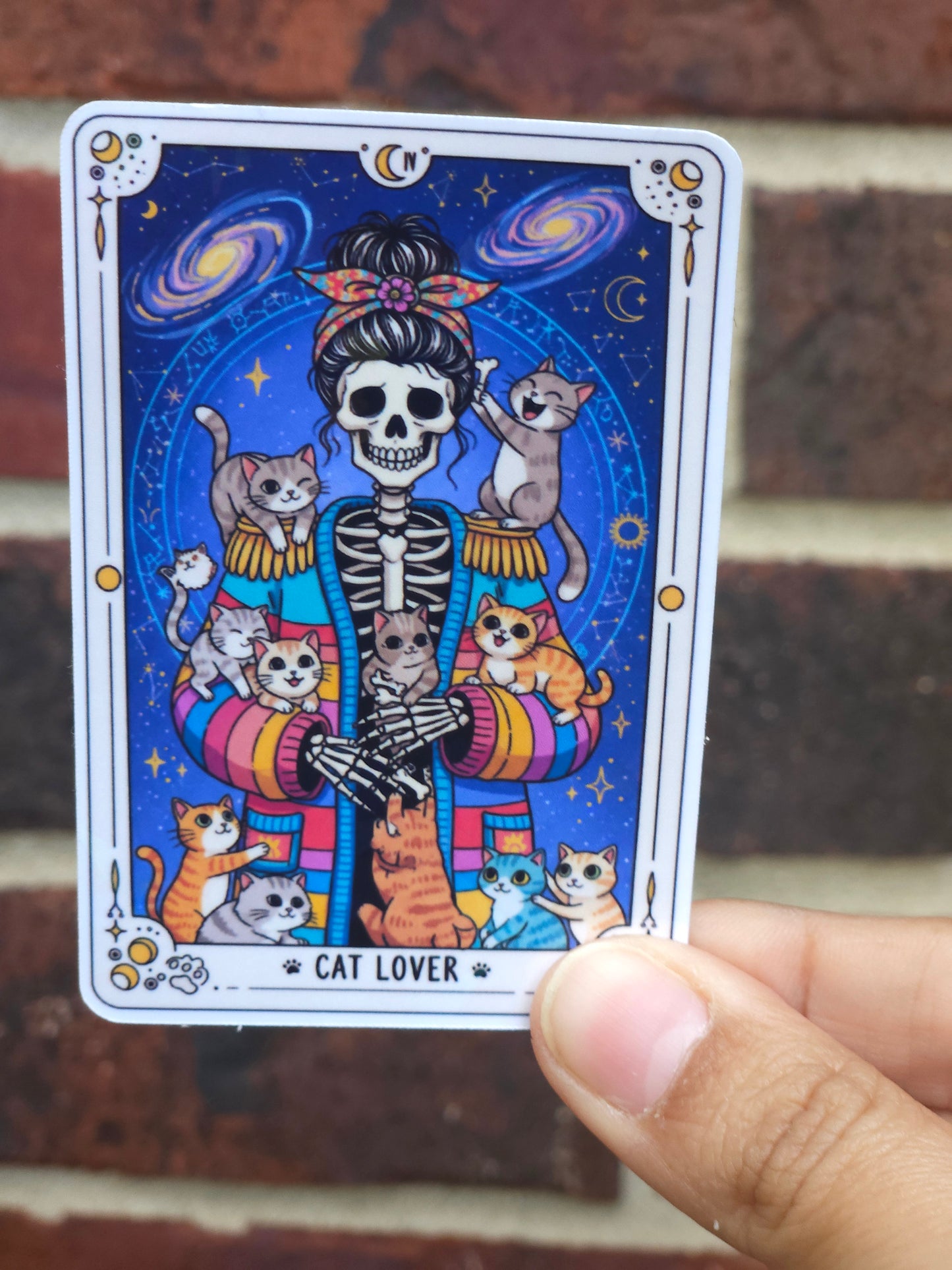 Cat Lover Tarot Card Sticker
