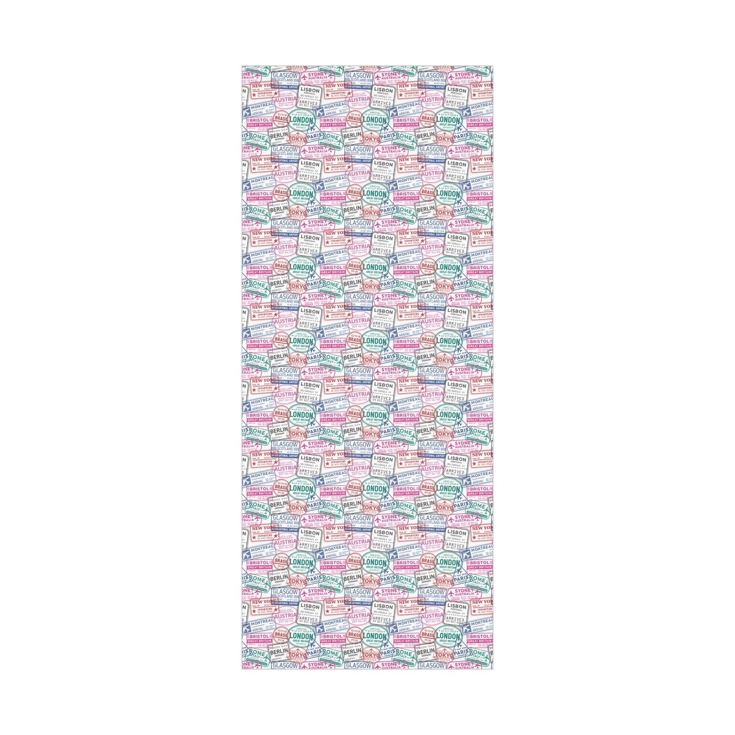 Passport Stamps Gift Wrap Paper