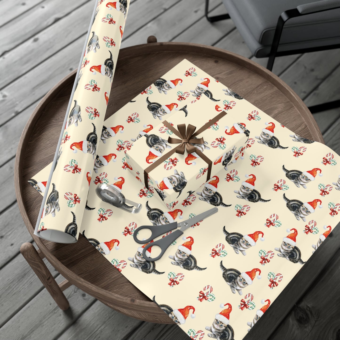 Merry Catsmas Gift Wrap Paper