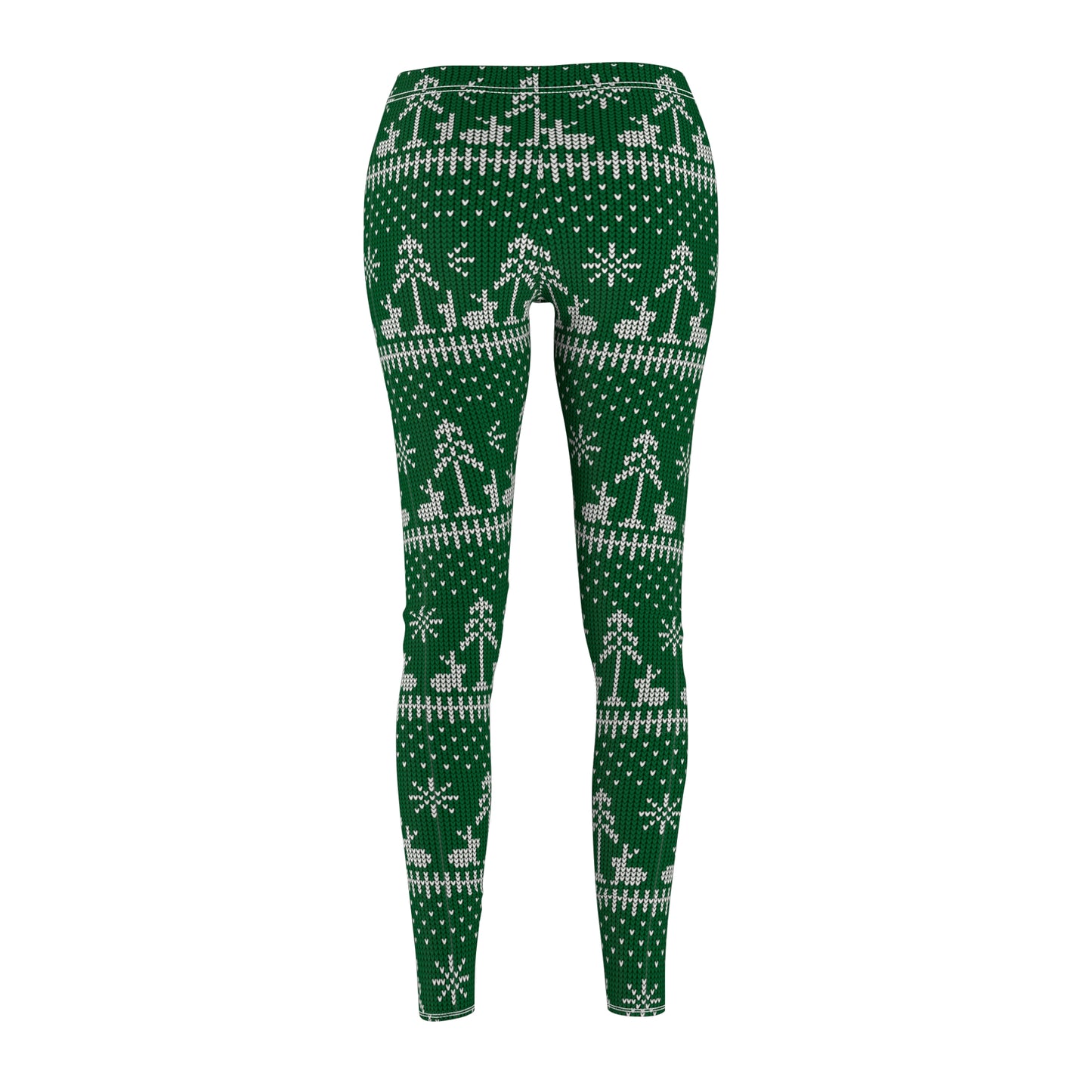 Ugly Sweater Women's Casual Leggings (Green)