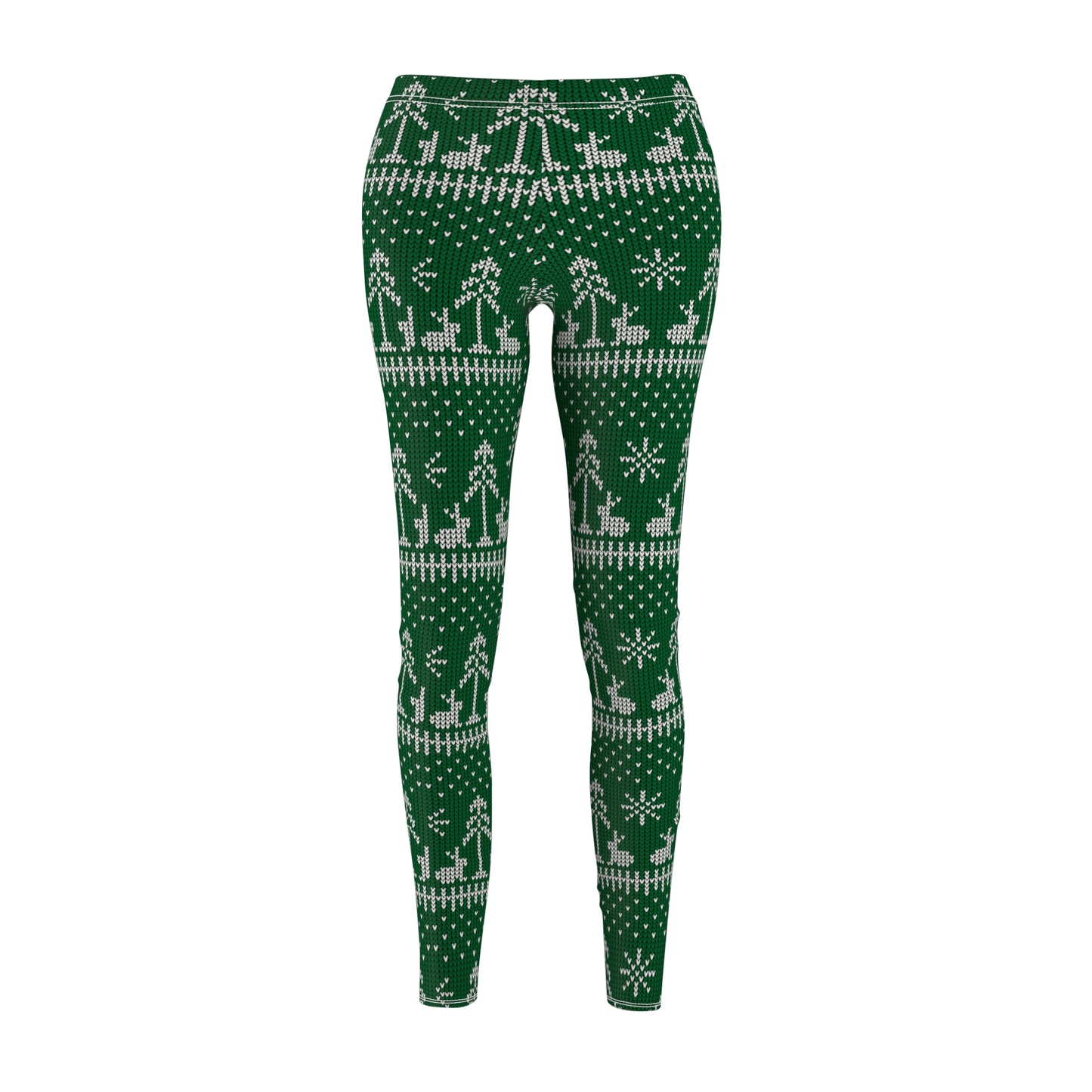 Ugly Sweater Women's Casual Leggings (Green)