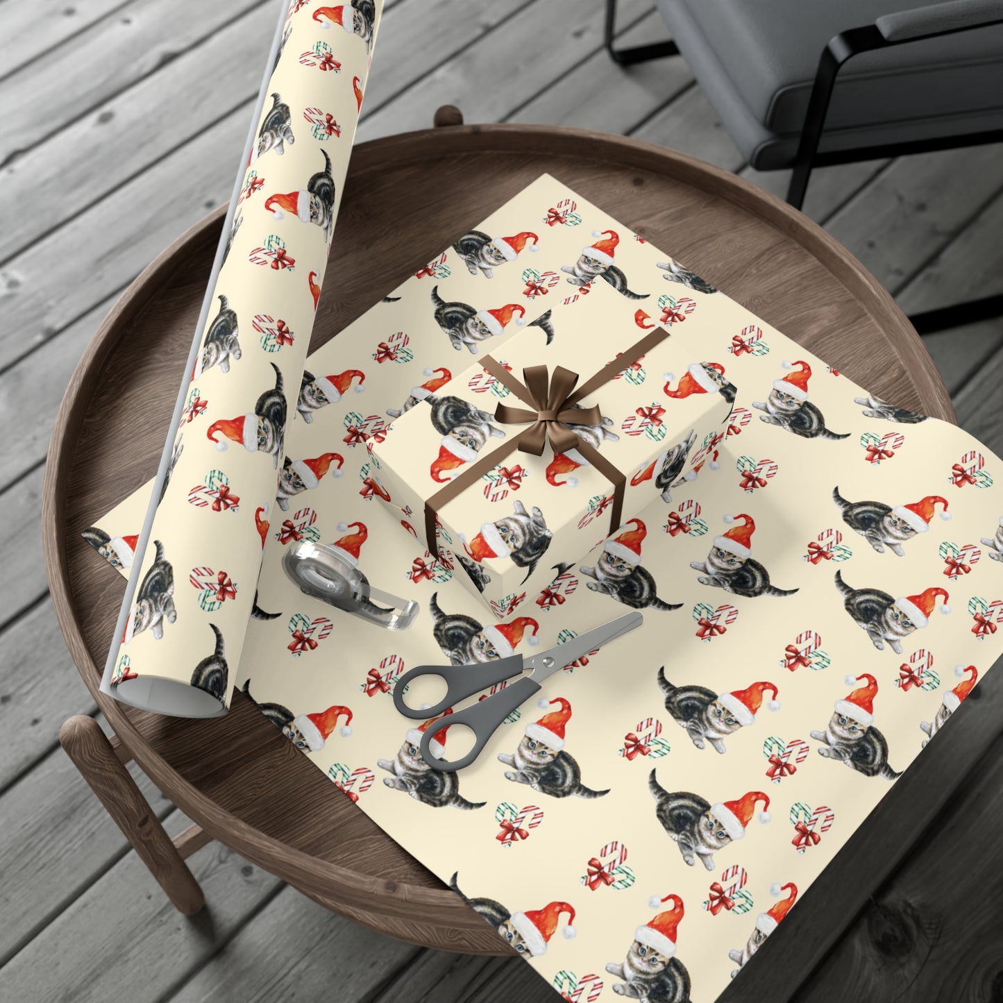Merry Catsmas Gift Wrap Paper