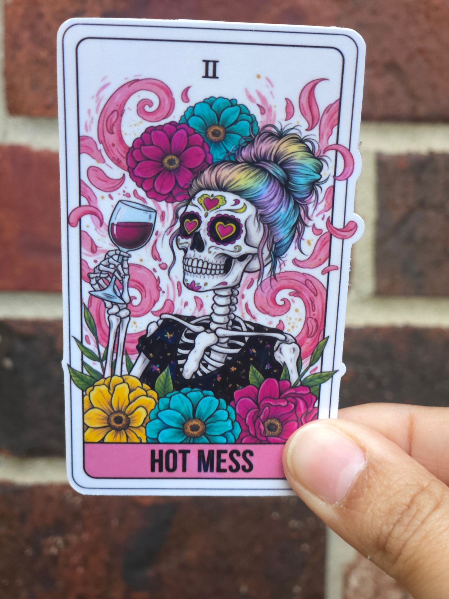 Hot Mess Tarot Card Sticker