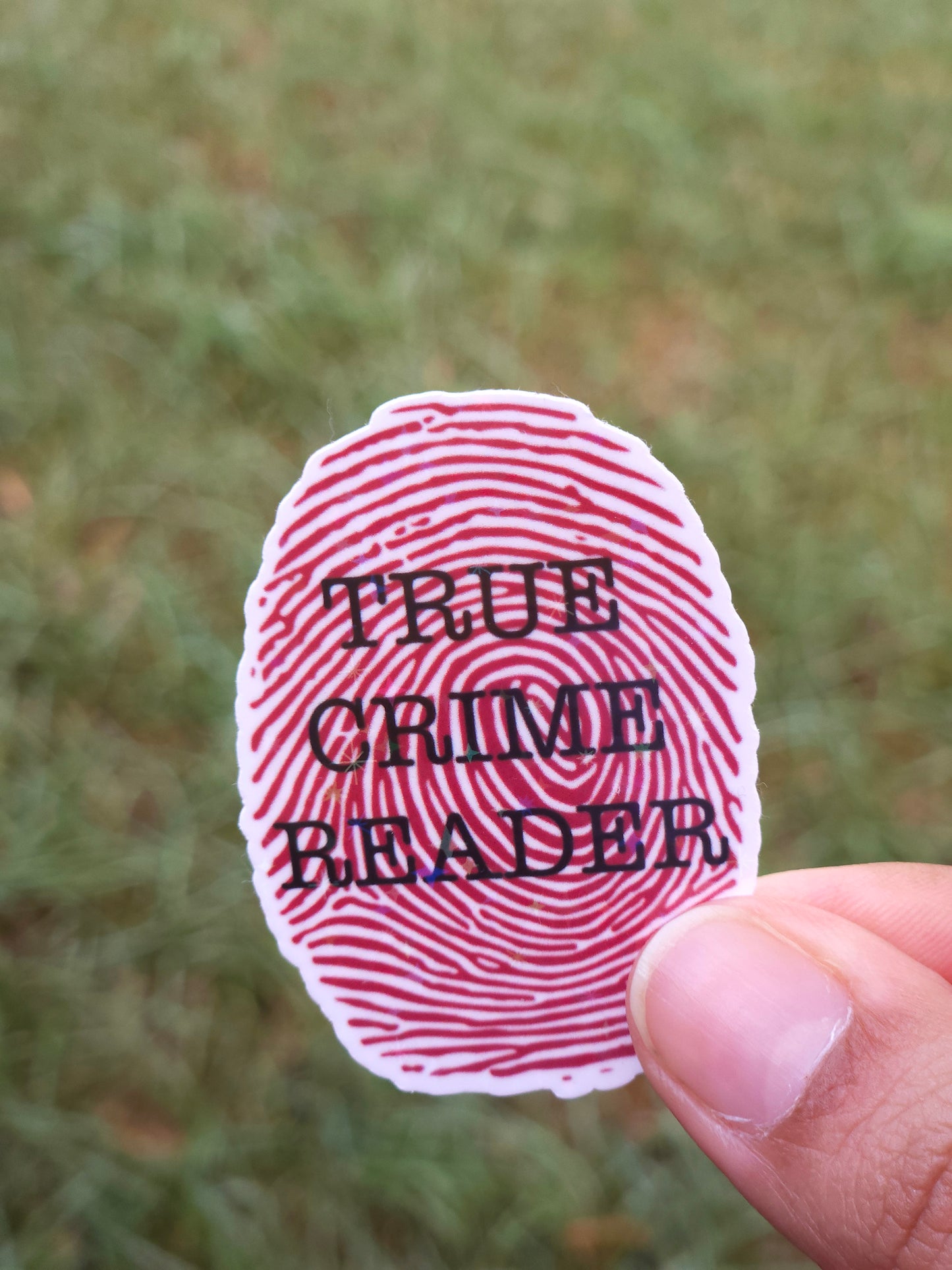 True Crime Reader Sticker