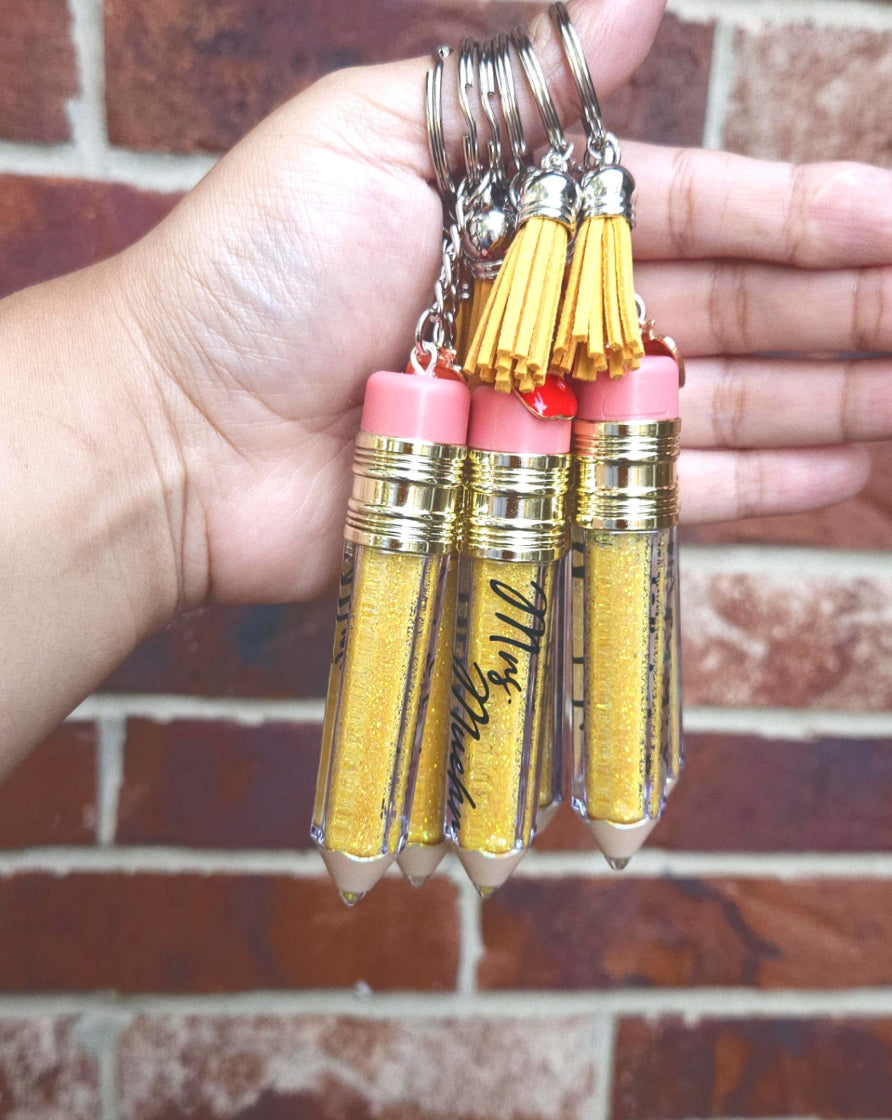 Personalized Pencil Keychain