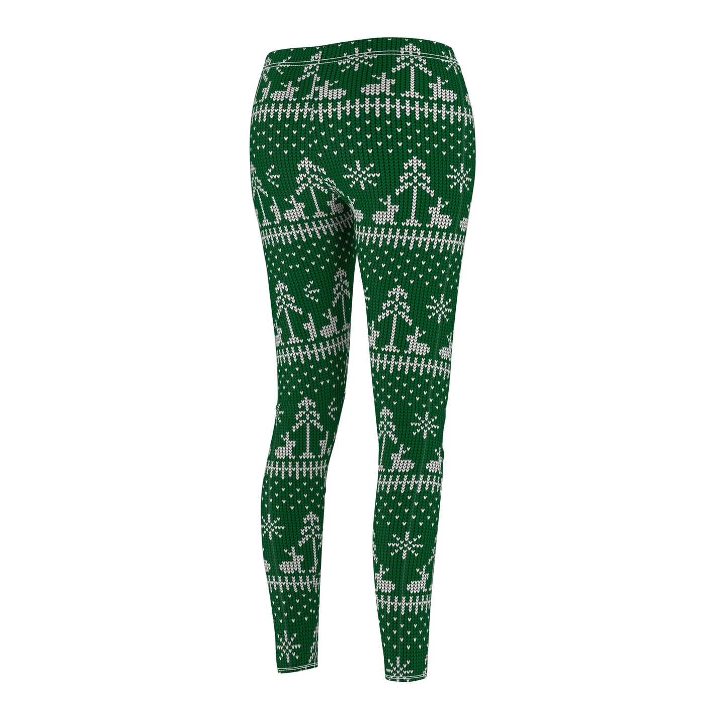 Ugly Sweater Women's Casual Leggings (Green)