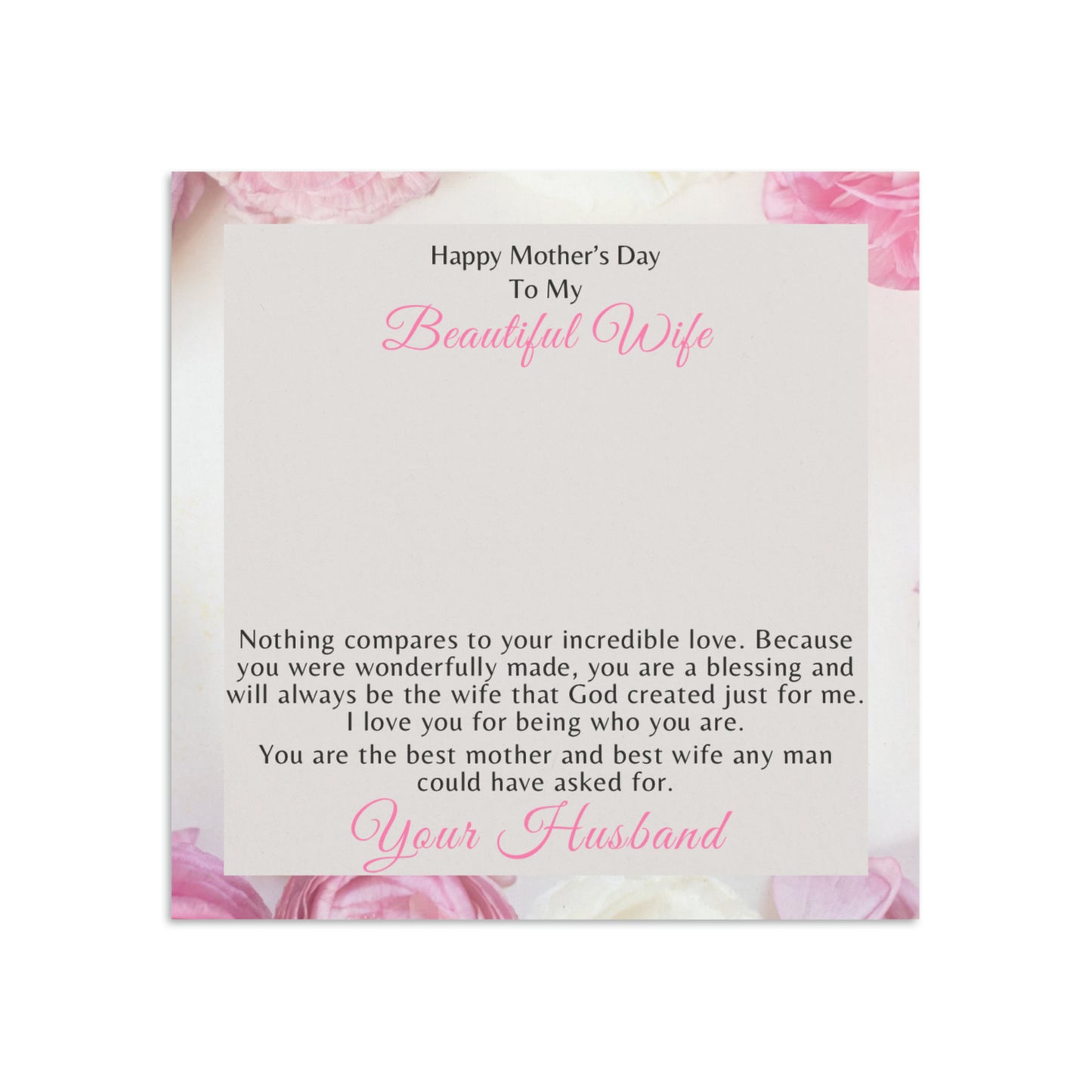 To my Beautiful Wife