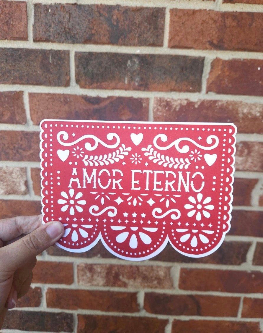 Amor Eterno Papel Picado Greeting Card