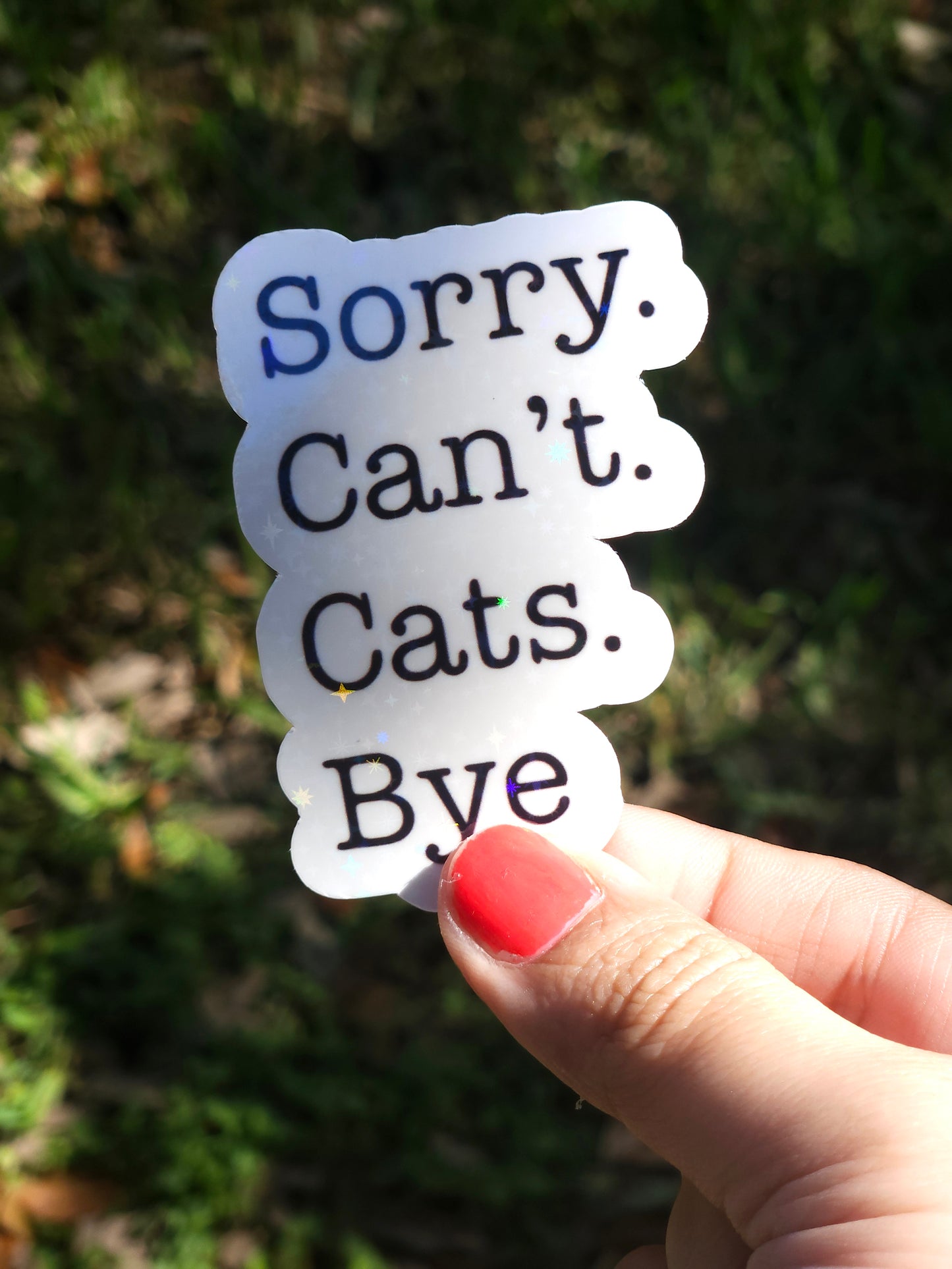 ‘Sorry, Pets Bye’ Vinyl Decal