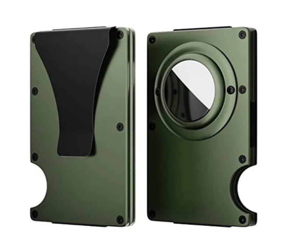 Carbon Fiber Credit Card Holder With Apple AirTag Holder