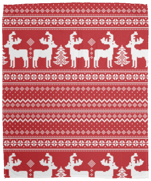 Ugly Xmas Sweater Cozy Fleece Blanket