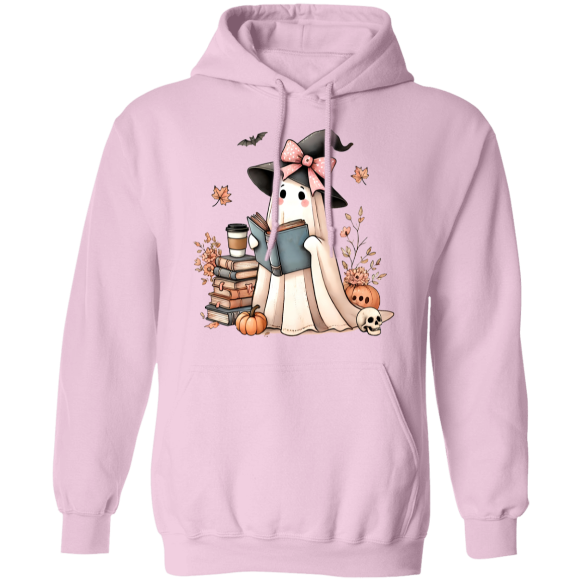 Ghostie  Books Pullover Hoodie