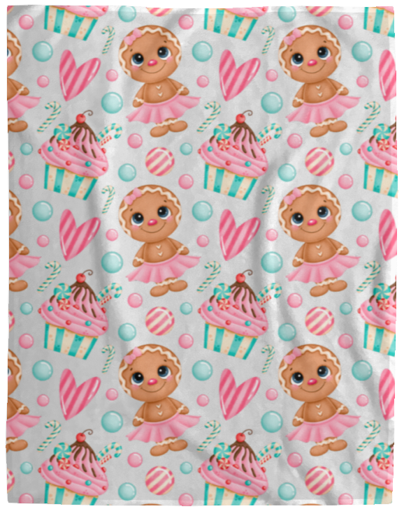 Gingerbread Cookies Fleece Blanket