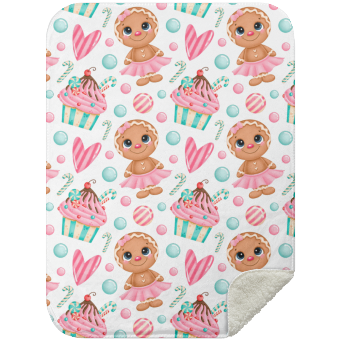 Gingerbread Sherpa Blanket