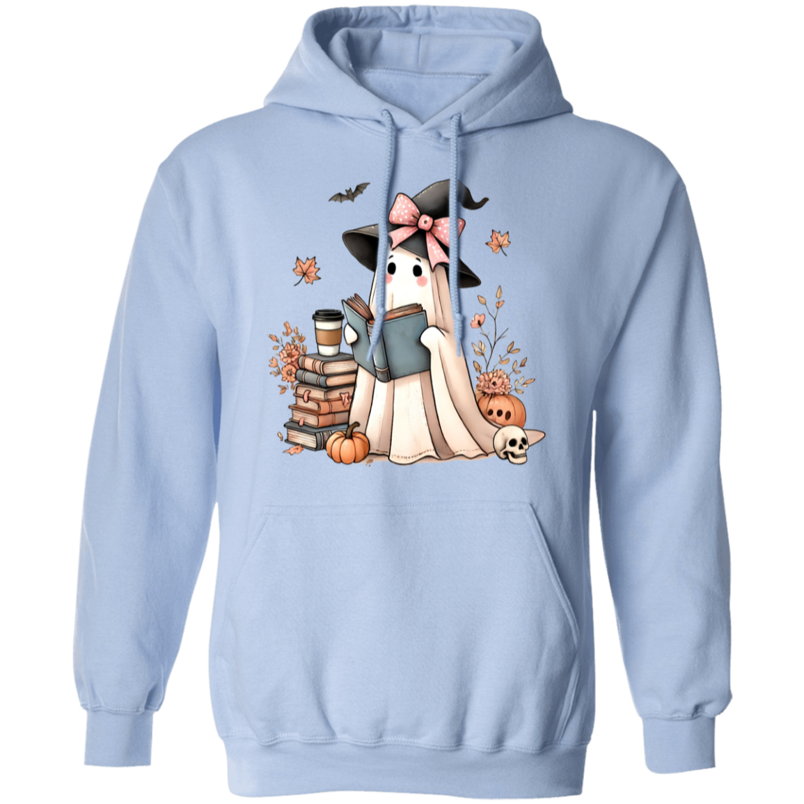 Ghostie  Books Pullover Hoodie