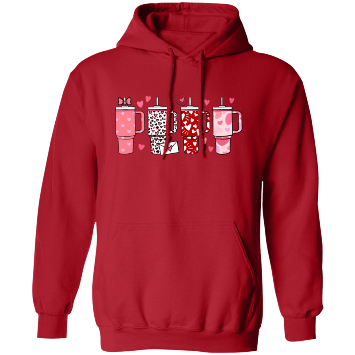 Valentines Cups Pullover Hoodie