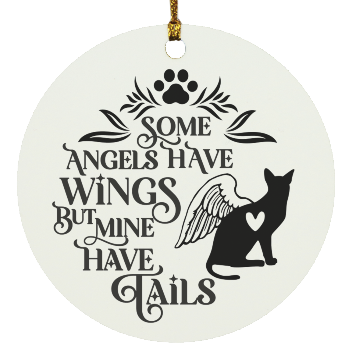 Cat Memorial Circle Ornament