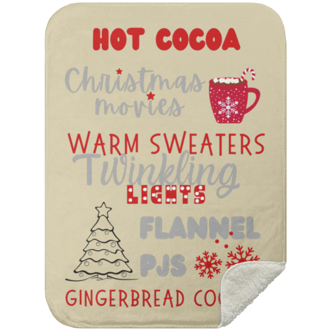 Holiday Season  Sherpa Blanket