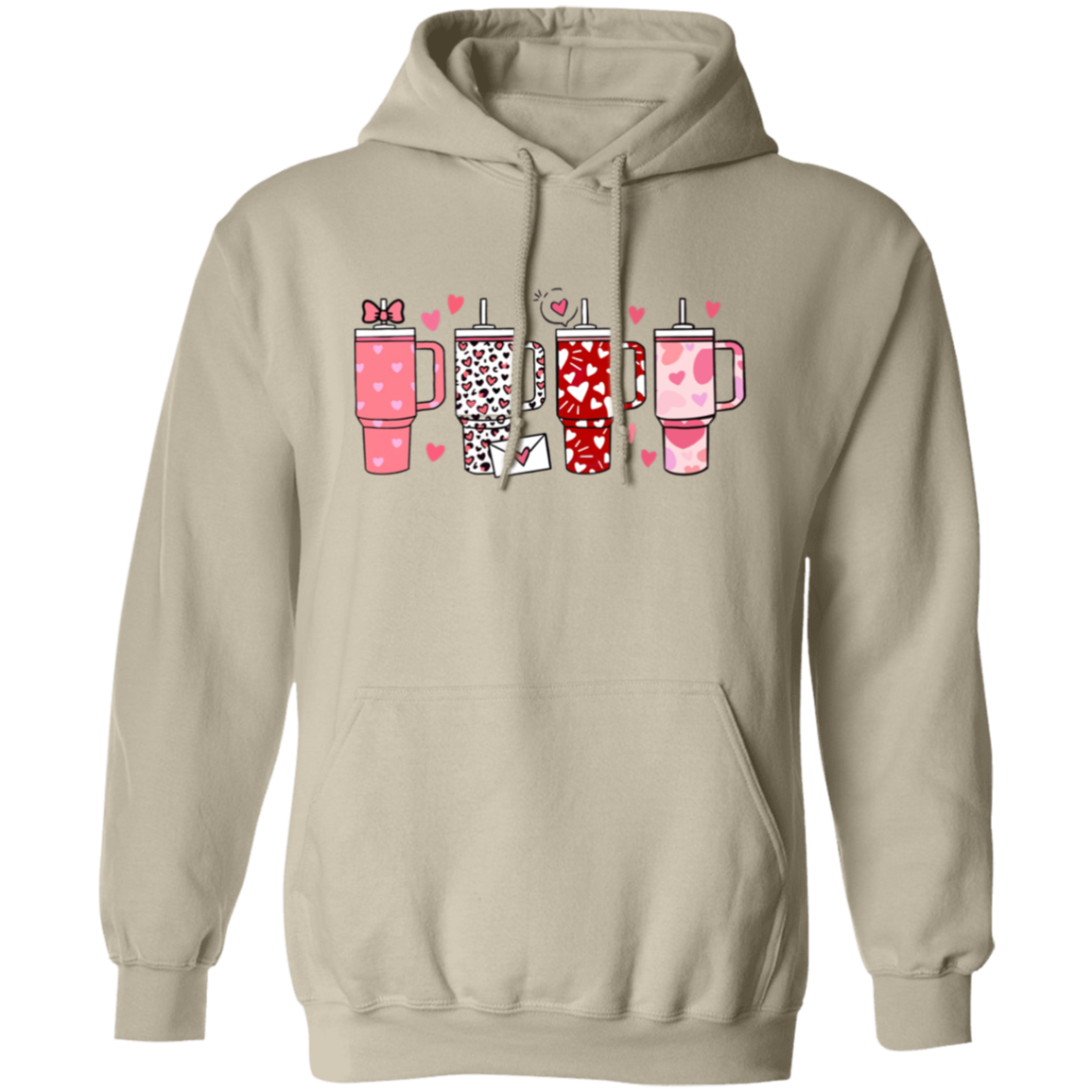Valentines Cups Pullover Hoodie