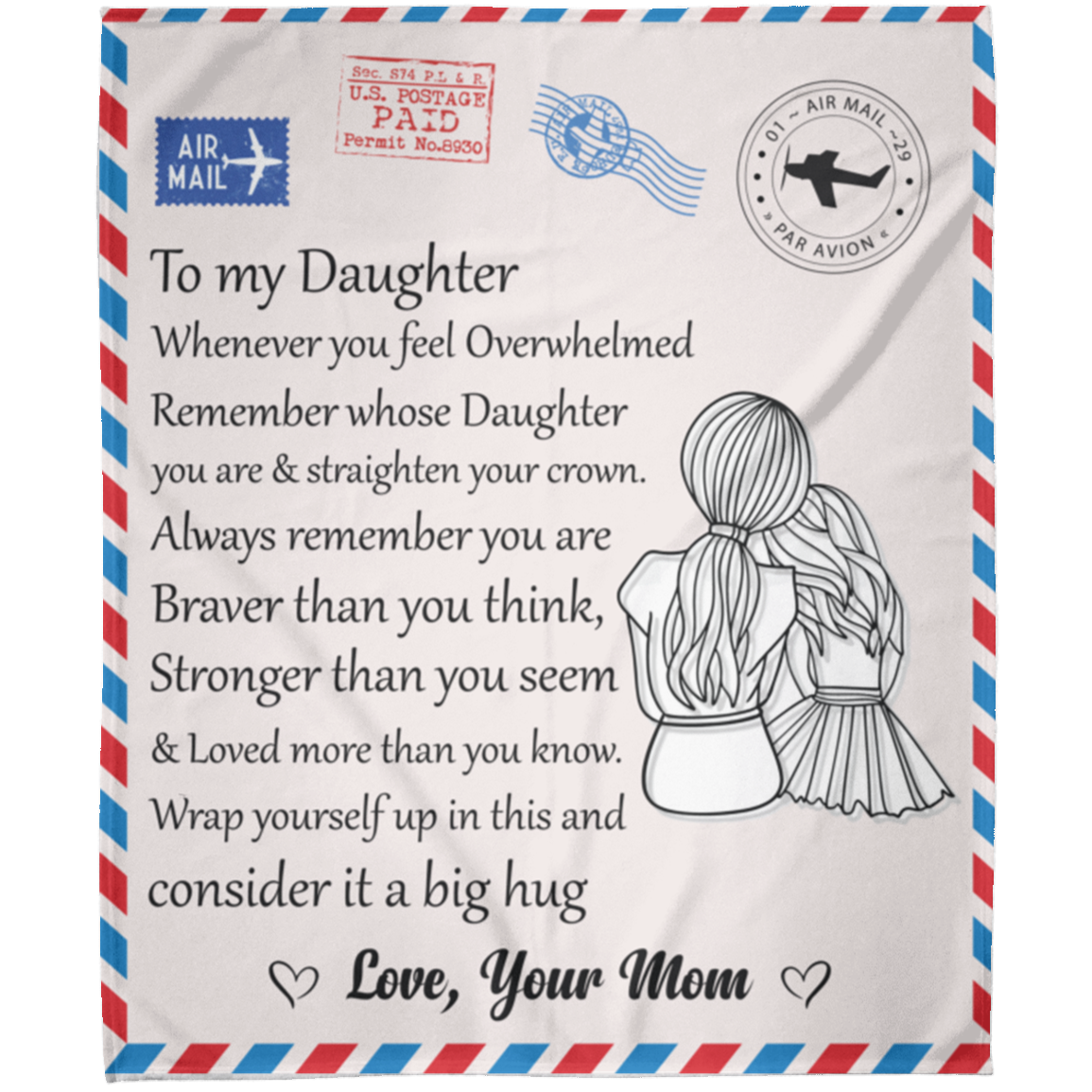 Letter to My Daughter  Fleece Blanket 50x60