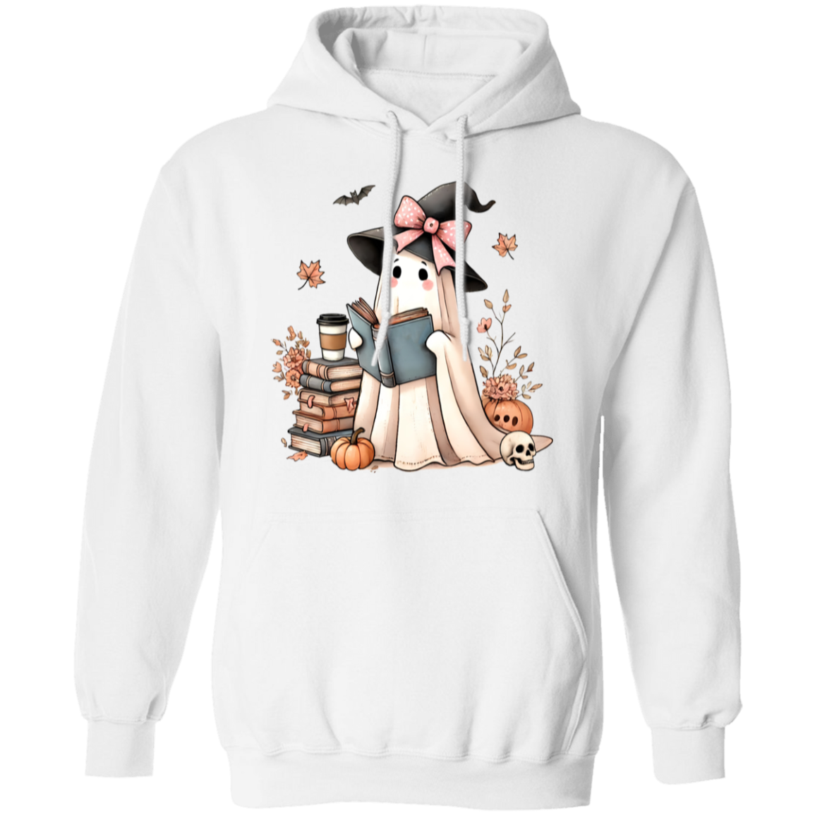 Ghostie  Books Pullover Hoodie