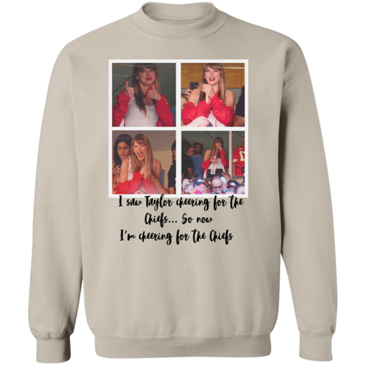 Taylor Cheers, So Now I Cheer Crewneck Pullover Sweatshirt
