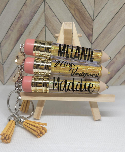 Personalized Pencil Keychain