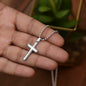 To My Grandson Cross Necklace From Grandma