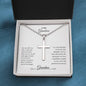 To My Grandson Cross Necklace From Grandma