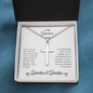 To My Grandson From Cross Necklace From Grandma & Grandpa
