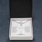 To My Grandson Cross Necklace From Grandpa