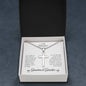 To My Grandson From Cross Necklace From Grandma & Grandpa