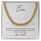 To My Son Cuban Link Chain