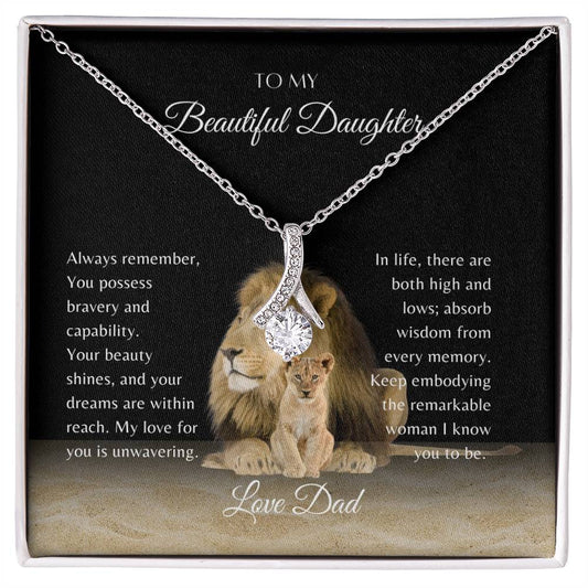 To My Beautiful Daughter Alluring Beauty Necklace