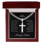 To My Handsome Boyfriend| Cuban Chain with Artisan Cross Necklace