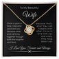 To My Beautiful Wife Love Knot Necklace