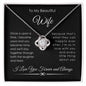 To My Beautiful Wife Love Knot Necklace
