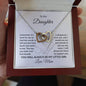 To My Daughter From Mom Interlocking Hearts Necklace