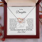 To My Daughter From Dad Interlocking Hearts Necklace