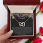 To My Daughter Interlocking Hearts Necklace