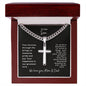 To Our Son Cuban Chain Link Cross Necklace
