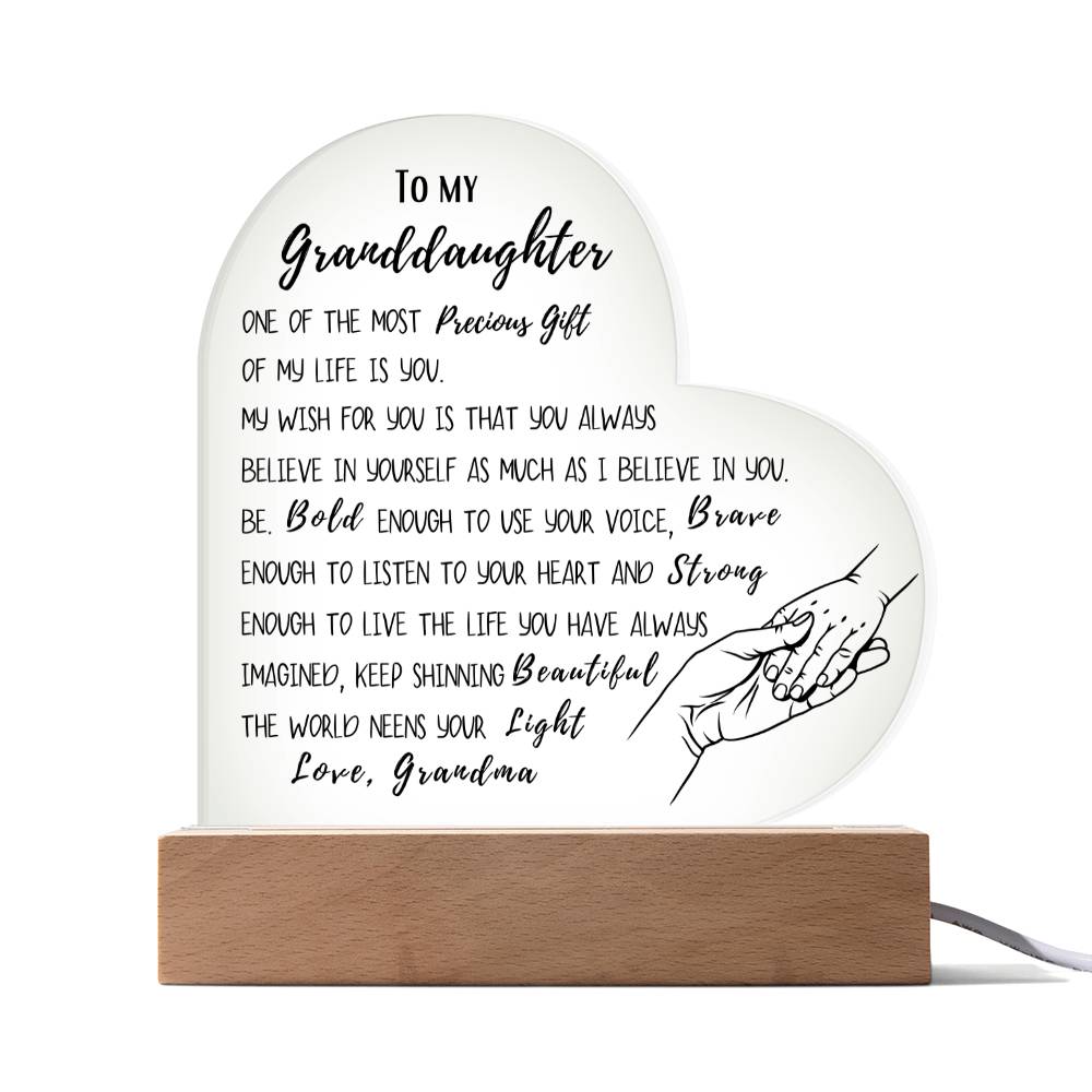 To My Granddaughter| One of the Most Precious Gift of My Life is You| Night Lamp
