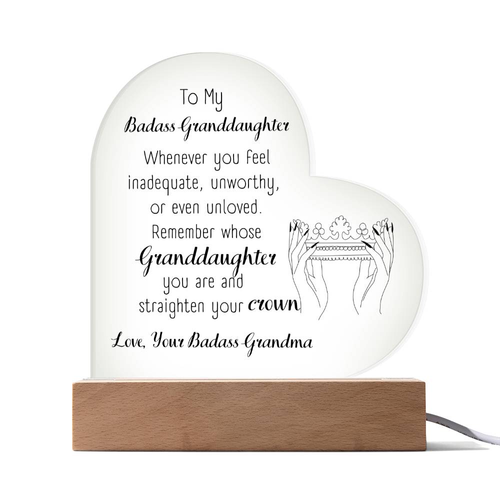 To My Badass Granddaughter| Night Lamp