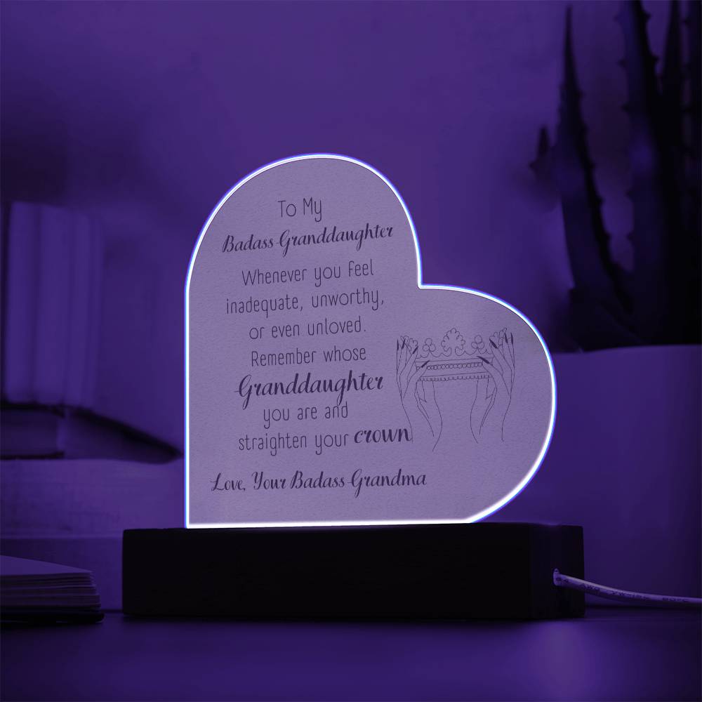 To My Badass Granddaughter| Night Lamp