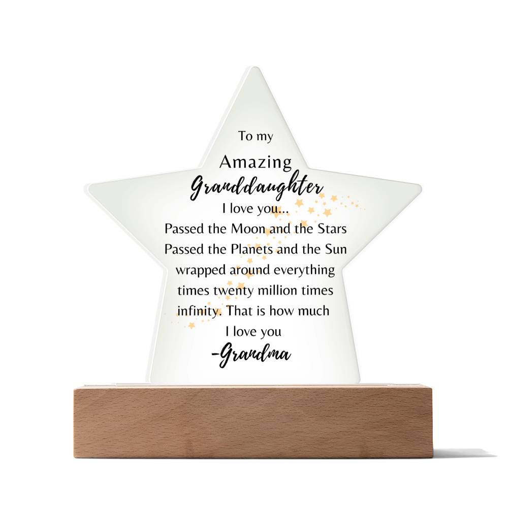 To My Amazing Granddaughter| Night Lamp