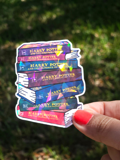 Wizard School Book Stack Sticker