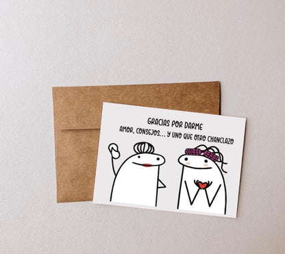 Funny Spanish Mother's Day Card: Gracias por el Amor y los Chanclazos